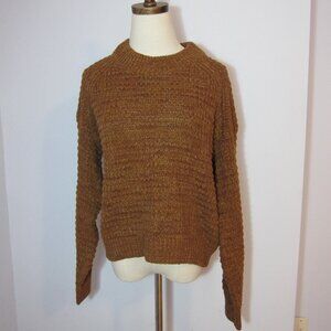 Universal Thread Rust Color Chunky Cable Knit Crewneck Sweater Size Medium